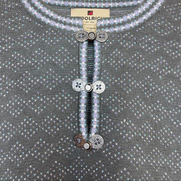 Woolrich Grey Nordic SilverBuckle Pullover Sweater Women’s Size Small - Picture 5 of 9